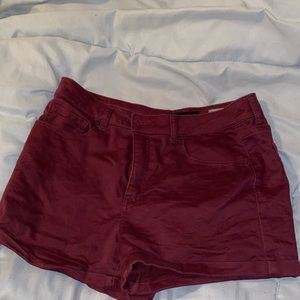 Burgundy shorts